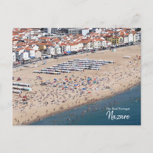 Crowded- Nazare, Portugal  Postcard (Front)