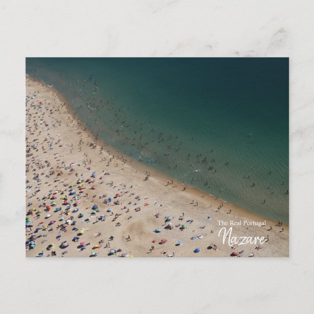 Crowded- Nazare, Portugal  Postcard (Front)