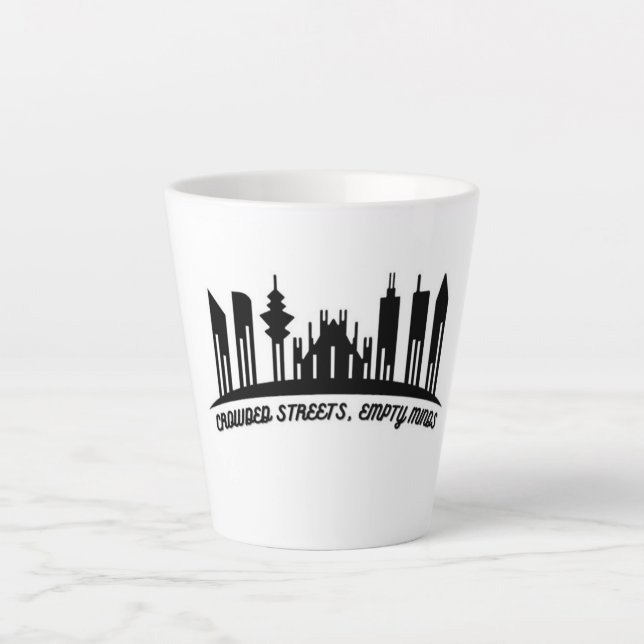 Crowded Streets, Empty Minds – Urban Skyline Cup (Front)