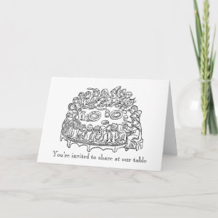 Crowded Table Invitation Cards