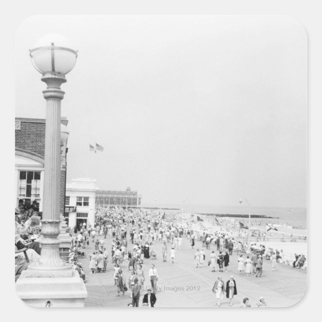 Crowds 2 square sticker (Front)