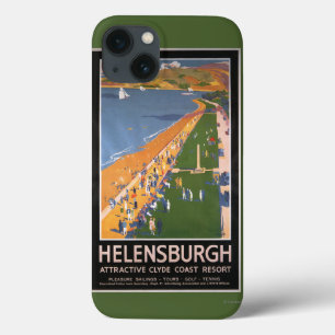 Crowds along Clyde Coast Beach Railways Poster iPhone 13 Case