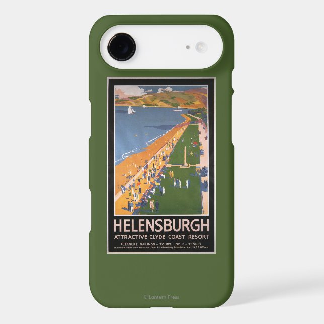 Crowds along Clyde Coast Beach Railways Poster Case-Mate iPhone Case (Back)