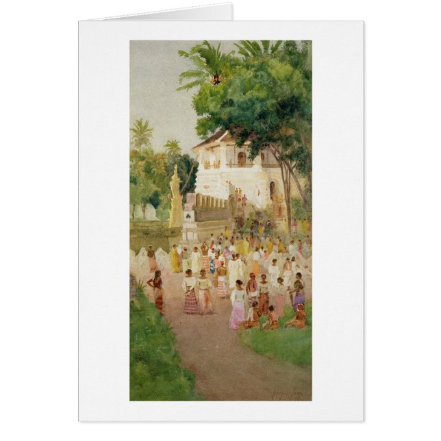 Crowds at a Monument in India, 1895 (w/c & pencil (Front)