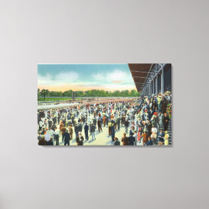 Crowds at Saratoga Race Track & Clubhouse Canvas Print