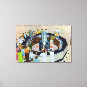 Crowds Gathering at Fountains at Hall of Canvas Print