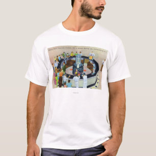Crowds Gathering at Fountains at Hall of T-Shirt