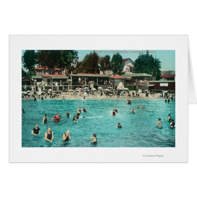Crowds Swimming at Alameda BeachAlameda, CA (Front Horizontal)