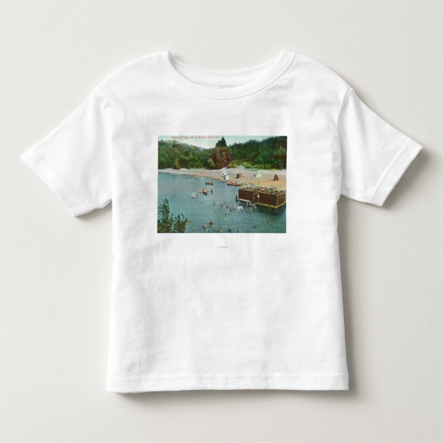Crowds Swimming in the Russian River Toddler T-Shirt (Front)