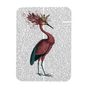 Crowed Marsala Heron Magnet