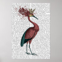 Crowed Marsala Heron