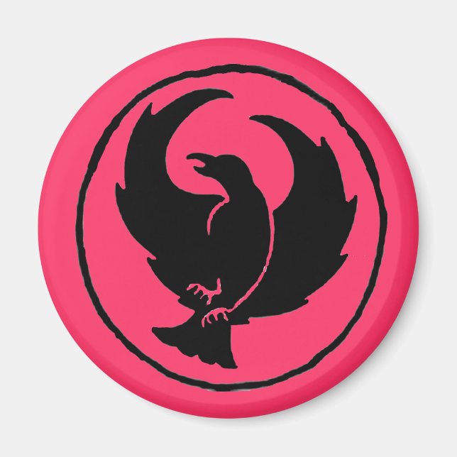 Crowfoot Magnet black/pink (Front)