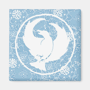 Crowfoot Magnet Blue Porcelain