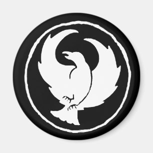 Crowfoot Magnet in White, Round or Square