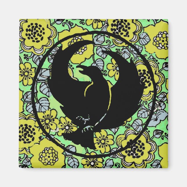 Crowfoot Magnet with Yellow Flowers (Front)