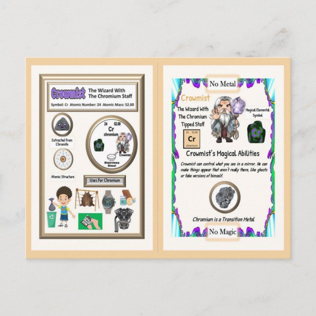 Crowmist Wizard - Chromium Element Postcard (Front)