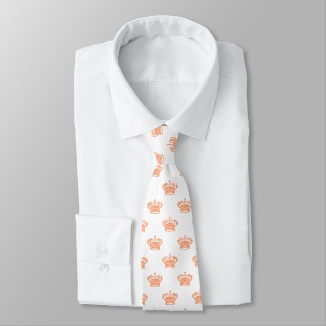 Crown 01 - Peach on White Tie (Tied)