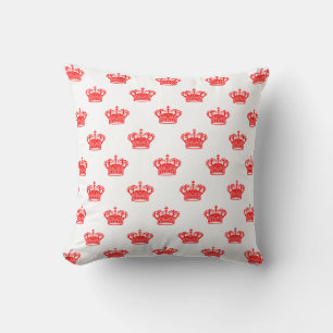 Crown 01 - Red on White Cushion