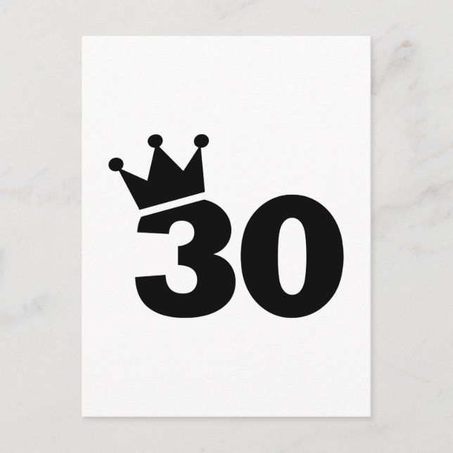 Crown 30th birthday postcard (Front)