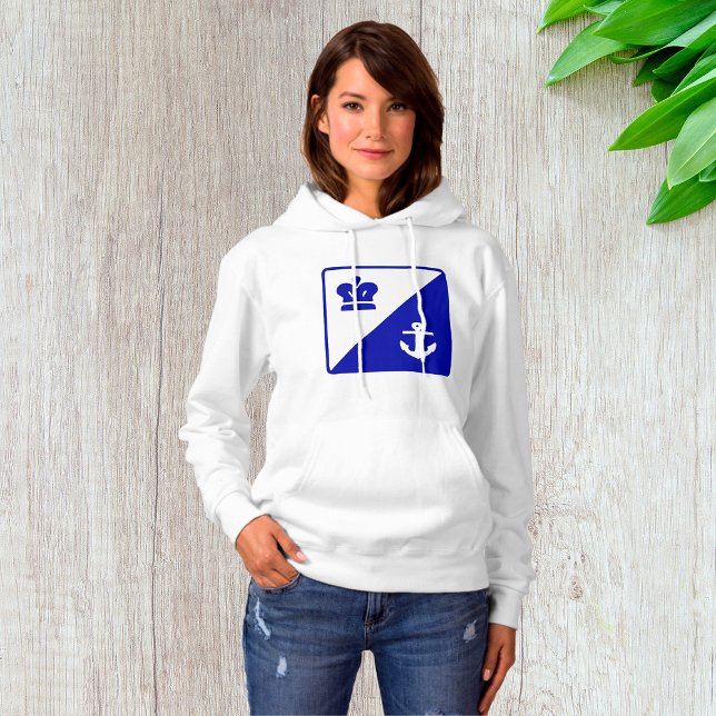 Crown And Anchor Blue White Hoodie (Creator Uploaded)