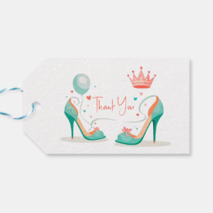 Crown and High Heels – Glamourous Pink & Mint Them Gift Tags