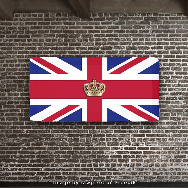 Crown and Union Jack Patriotic Banner (Creator Uploaded)