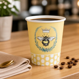 Crown Bee   Honey Polka Dot Paper Cups