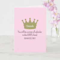 Crown Bible Verse Christian Faith Light Pink