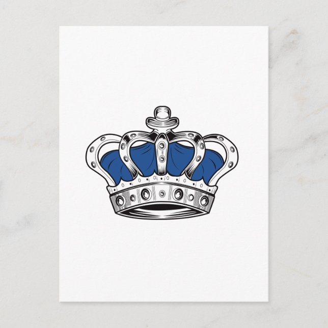 Crown - Blue  Postcard (Front)
