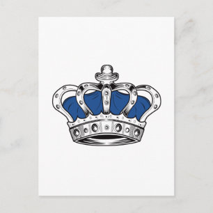 Crown - Blue Postcard