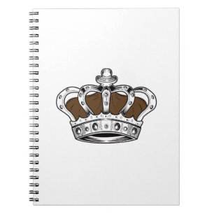Crown - Brown Spiral Notebook