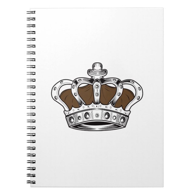 Crown - Brown Spiral Notebook (Front)