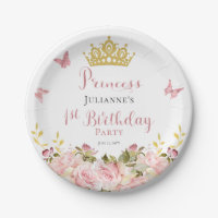 Crown | Butterflies Floral Princess 1st Birthday