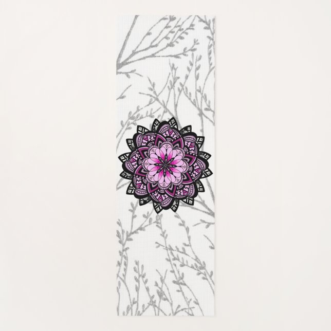 Crown Chakra Mandala Art Yoga Mat (Front)