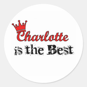 Crown Charlotte Classic Round Sticker