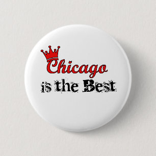 Crown Chicago 6 Cm Round Badge