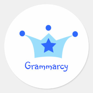 crown classic round sticker