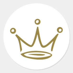 Crown Classic Round Sticker