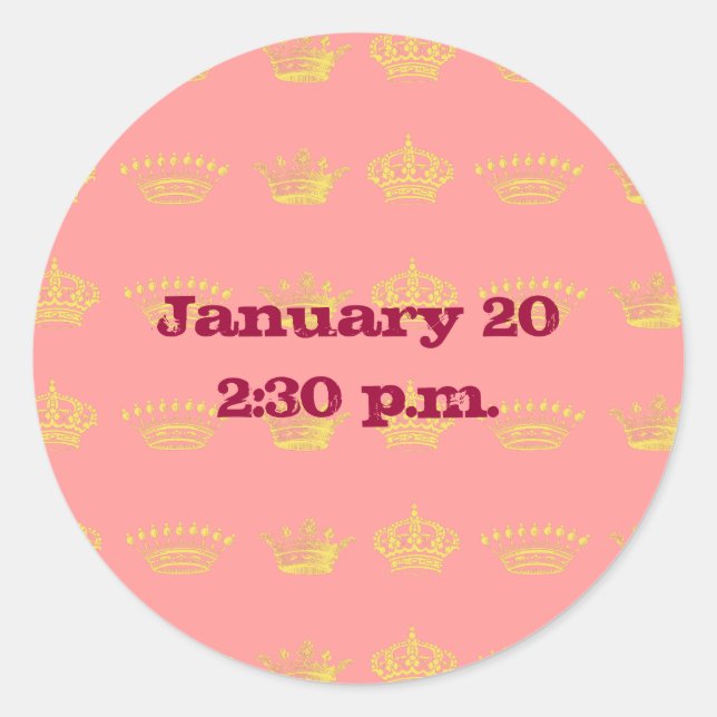 Crown Designs Classic Round Sticker (Front)