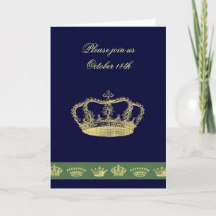 Crown Designs - Olive Green Invitation