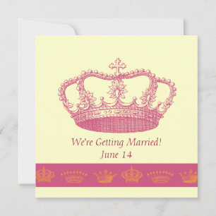 Crown Designs - Pink Invitation
