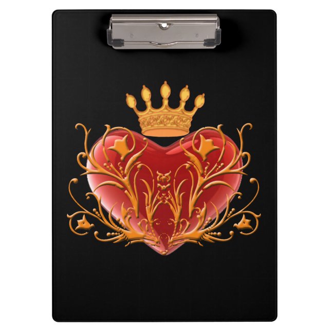 Crown Filigree Heart Clipboard (Front)