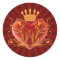 Crown Filigree Heart Stickers