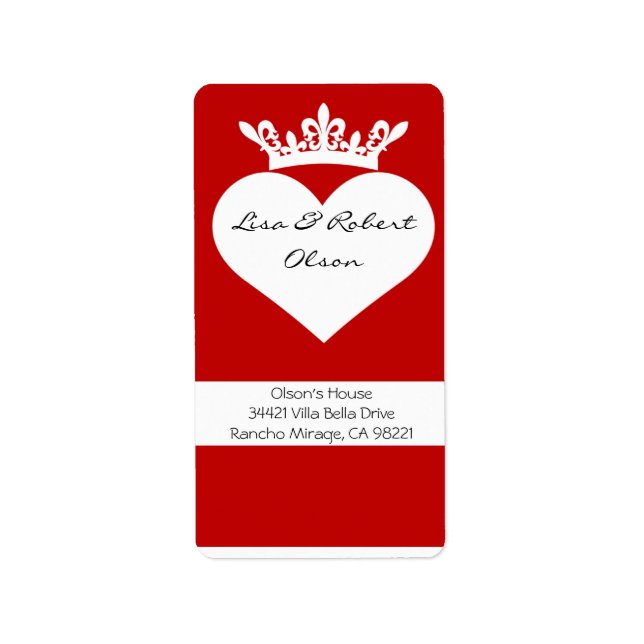 Crown Heart Address Label (Front)