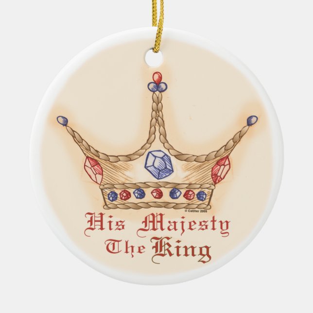 Crown His Majesty King  ornament  (Front)