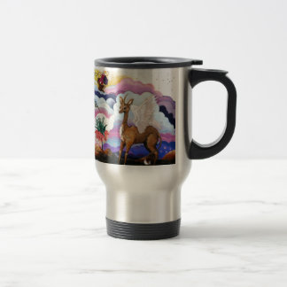 "Crown Imperial" Unicorn and Hummingbird Travel Mug