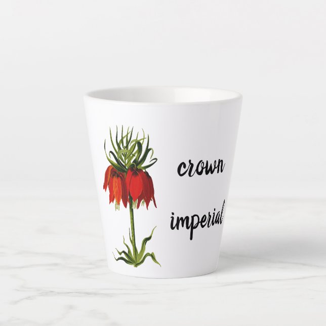 Crown Imperial Vintage Botany Flower Latte Mug (Front)