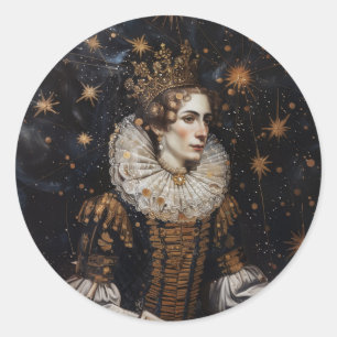 Crown Josephine - Round Stickers for Stationery