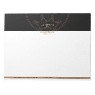 Crown Logo 11" x 8.5" Notepad