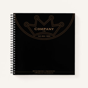 Crown Logo 8.5" x 8.5" Spiral Notebook